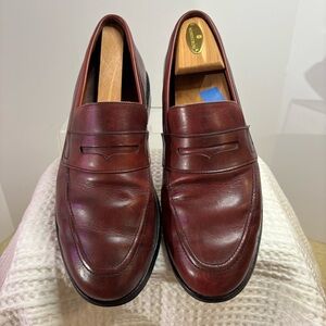 Allen Edmonds Ascher Penny Loafers Burgundy Oxblood Leather USA Made Men’s 10D
